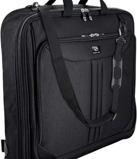 Premium Suit Carry On Garment Bag for Travel & Business Trips With Shoulder Strap