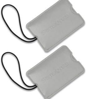 2-Pack Vinyl ID Tags, Light Grey